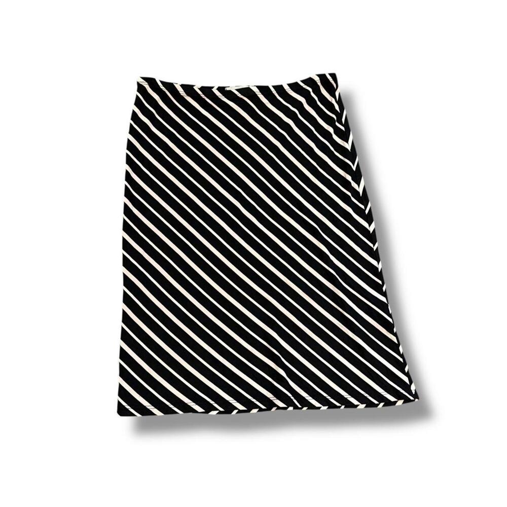 Siren Women's Black and White Striped Skirt